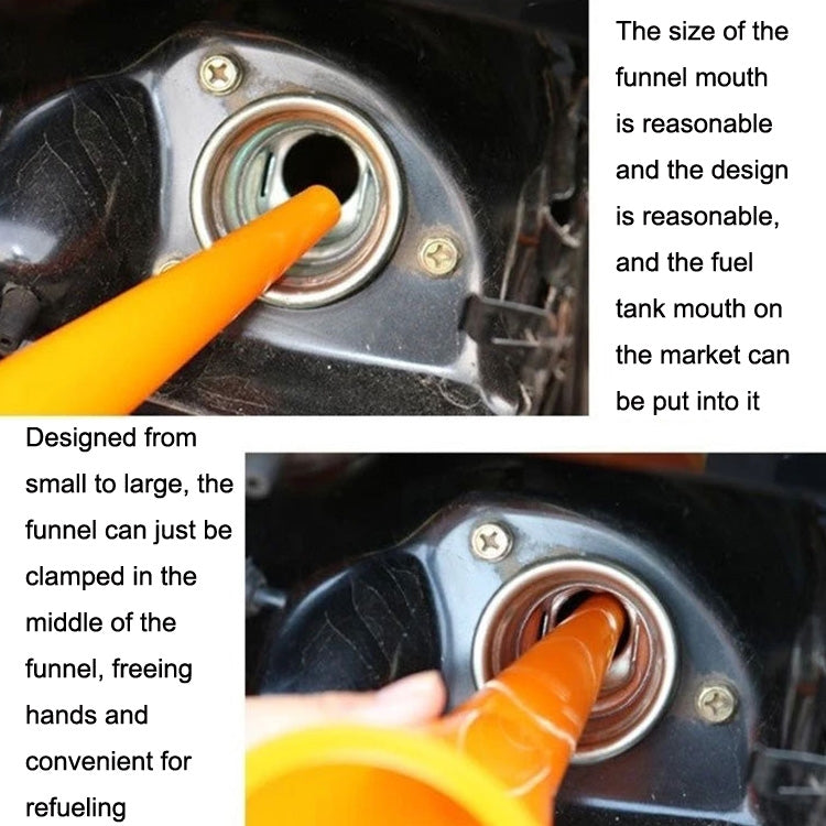 10 PCS Car Hands-Free Plastic Refueling Funnel(Orange) - free shipping - PMC TechLife - Order now!