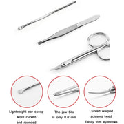Stainless Steel Nail Trimming Grooming Set(Black)