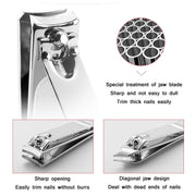 Stainless Steel Nail Trimming Grooming Set(Black)