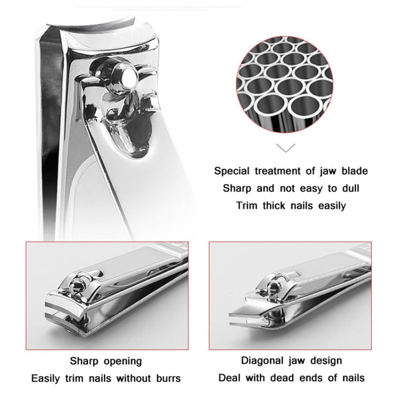 Stainless Steel Nail Trimming Grooming Set(Dark Brown)