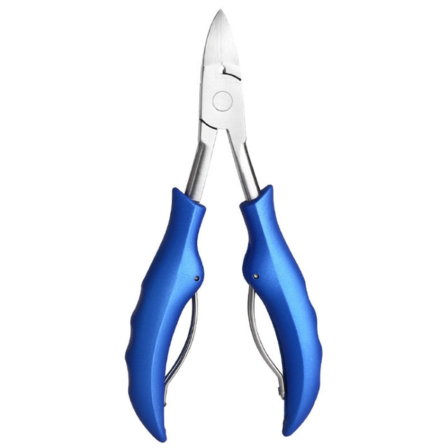 Stainless Steel Nail Clippers Olecranon Dead Skin Pliers Set(Blue ABS Handle)