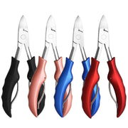 Stainless Steel Nail Clippers Olecranon Dead Skin Pliers Set(Black ABS Handle)