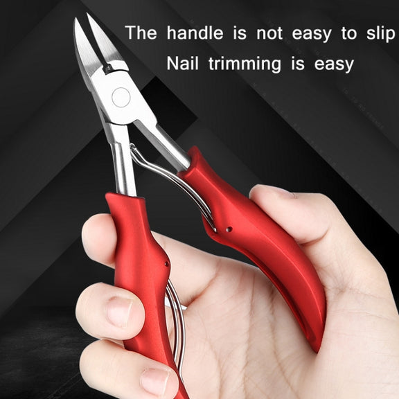 Stainless Steel Nail Clippers Olecranon Dead Skin Pliers Set(Black ABS Handle)