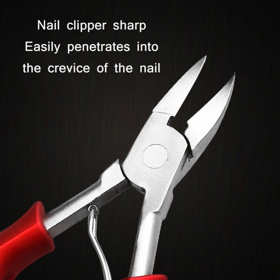 Stainless Steel Nail Clippers Olecranon Dead Skin Pliers Set(Black ABS Handle)