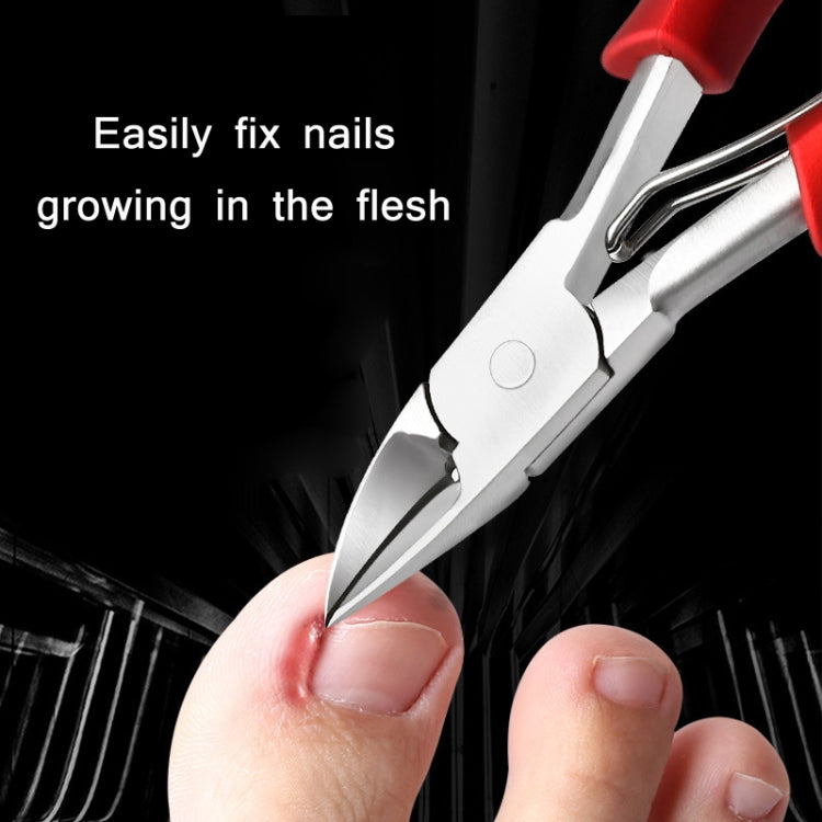 Stainless Steel Nail Clippers Olecranon Dead Skin Pliers Set(Black ABS Handle)