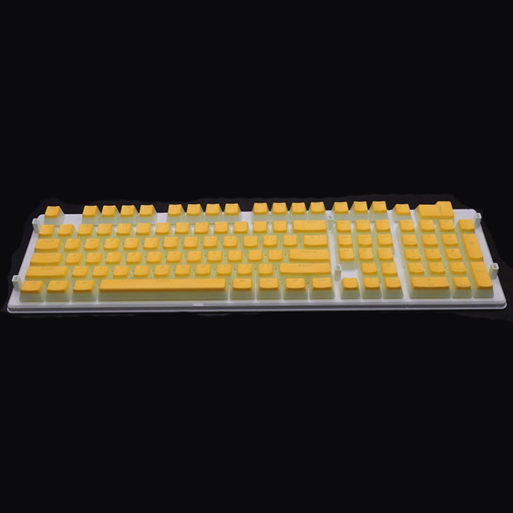 Pudding Double-layer Two-color 108-key Mechanical Translucent Keycap(Lemon Yellow) - Silicone / Sticker by PMC TechLife | Online Shopping South Africa | PMC TechLife | Buy Now Pay Later Mobicred