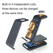 D2 3 In 1 15W Wireless Vertical Charger(Black)