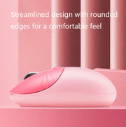 M3 3 Keys Cute Silent Laptop Wireless Mouse, Spec: Bluetooth Wireless Version (Pink)