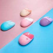 M3 3 Keys Cute Silent Laptop Wireless Mouse, Spec: Bluetooth Wireless Version (Blue)