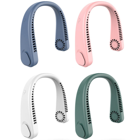 F2 USB Outdoor Portable Hanging Neck Fan(Pink)