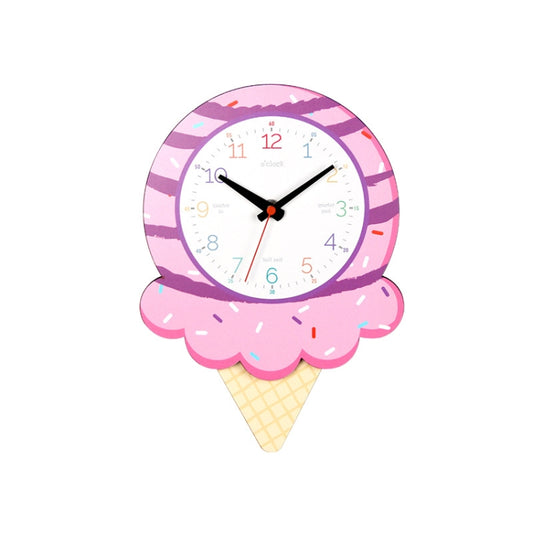 Cartoon Shake Wall Clock Children Room Decoration Wall Clock (Ice Cream) - free shipping - PMC Jewellery - Order now!