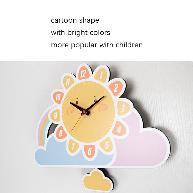 Cartoon Shake Wall Clock Children Room Decoration Wall Clock (Sail Boat)