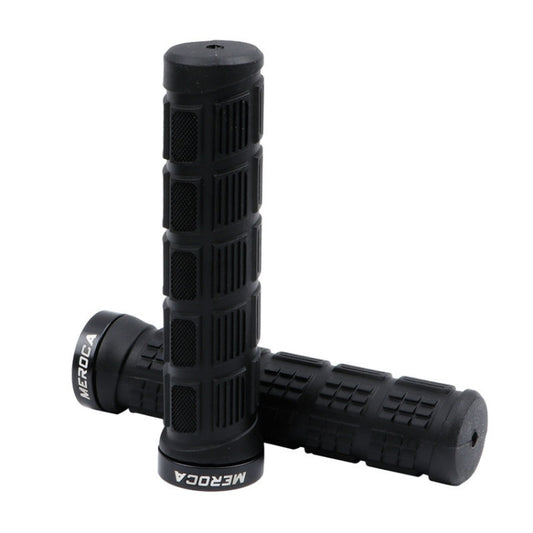 MEROCA Mountain Bike Anti-slip Shock Absorber Riding Grip Cover, Style: One Side Lock ME38 Black - free shipping - PMC Jewellery - Order now!