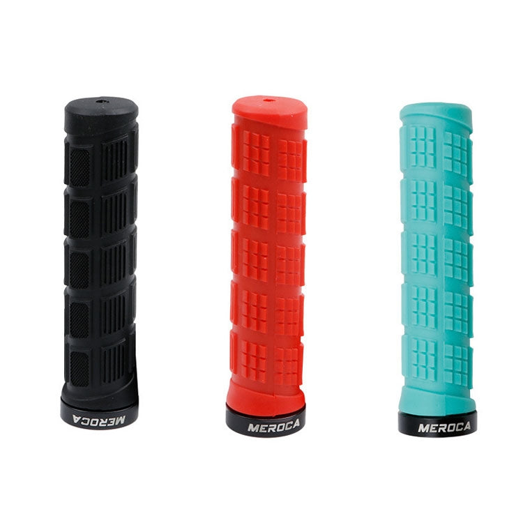MEROCA Mountain Bike Anti-slip Shock Absorber Riding Grip Cover, Style: One Side Lock ME38 Red - Bicycle Grips by MEROCA | Online Shopping South Africa | PMc TechLife | Buy Now Pay Later Mobicred