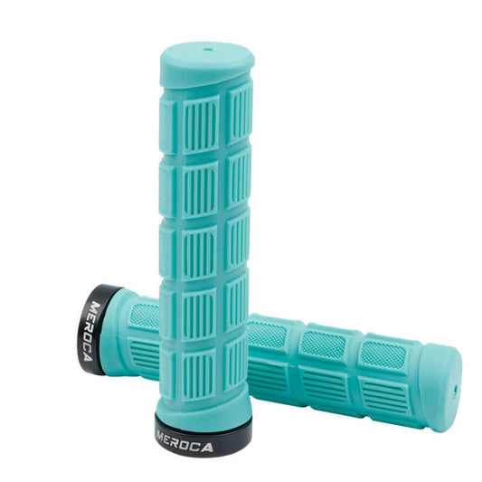 MEROCA Mountain Bike Anti-slip Shock Absorber Riding Grip Cover, Style: One Side Lock ME38 Sky Blue - Bicycle Grips by MEROCA | Online Shopping South Africa | PMC Jewellery | Buy Now Pay Later Mobicred