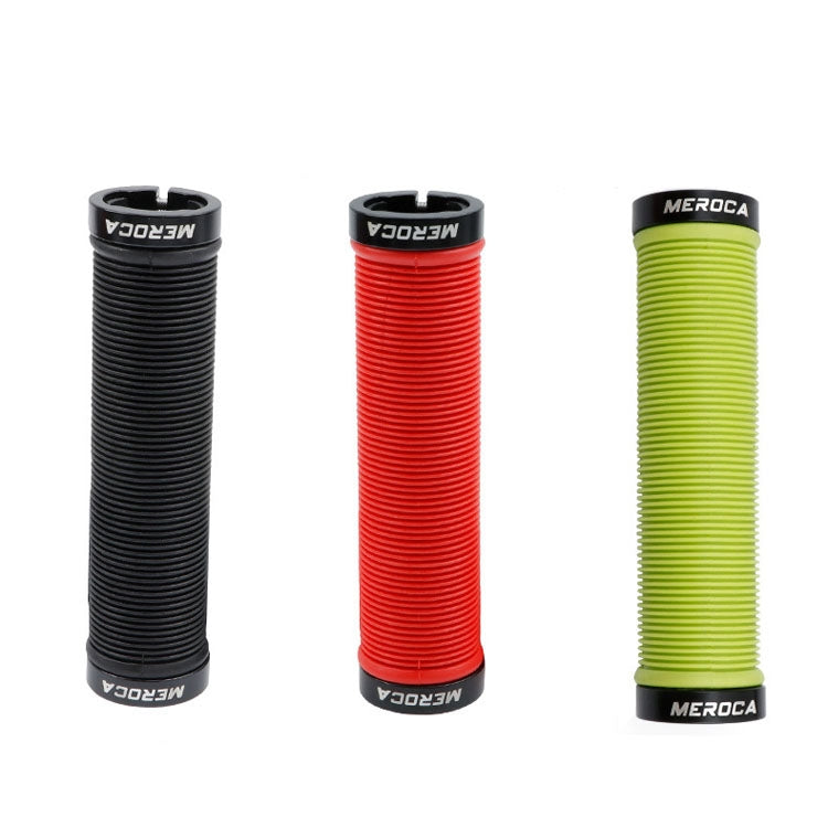 MEROCA Mountain Bike Anti-slip Shock Absorber Riding Grip Cover, Style: Bilateral Lock Thread ME15 Red - Bicycle Grips by MEROCA | Online Shopping South Africa | PMc TechLife | Buy Now Pay Later Mobicred