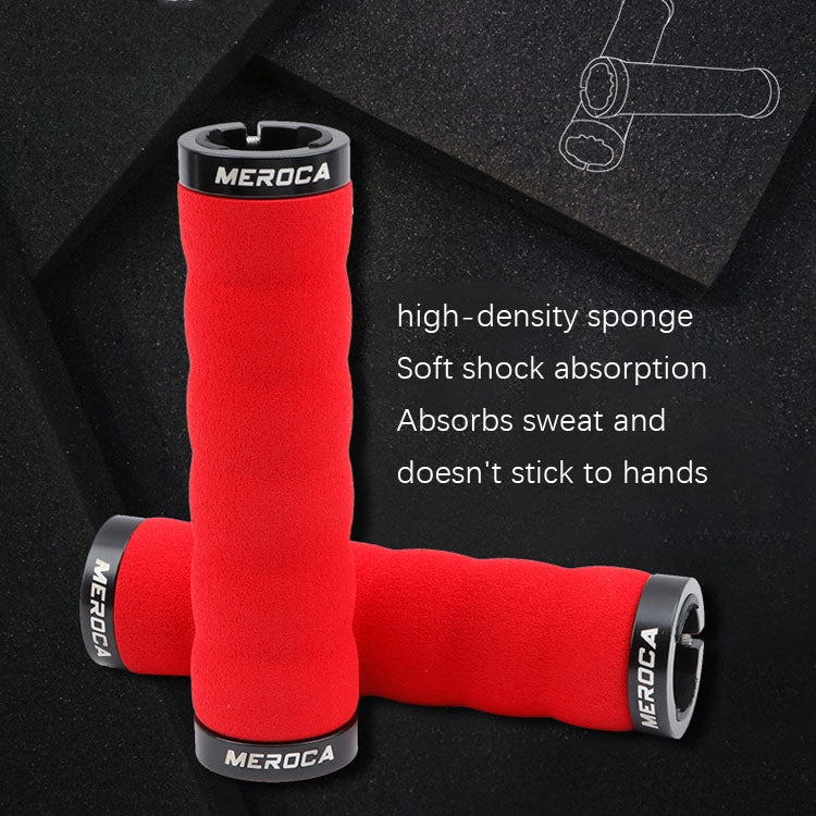 MEROCA Mountain Bike Anti-slip Shock Absorber Riding Grip Cover, Style: Bilateral Lock Sponge ME30 Black - free shipping - PMc TechLife - Order now!