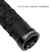 MEROCA Mountain Bike Anti-slip Shock Absorber Riding Grip Cover, Style: Bilateral Lock Sponge ME30 Black