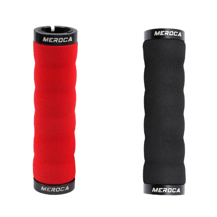 MEROCA Mountain Bike Anti-slip Shock Absorber Riding Grip Cover, Style: Bilateral Lock Sponge ME30 Red