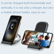 Z01 15W Multifunctional Desktop Wireless Charger with Stand Function, Spec: MCU (Silver)