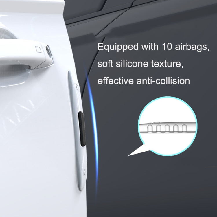 4 PCS Car Door Anti-Static Silicone Airbag Anti-Collision Strip, Colour: White
