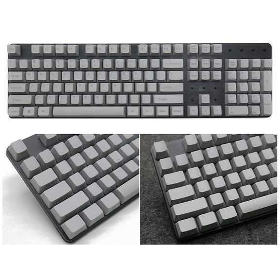 Mechanical Keyboard Laser PBT Keycap Light Gray Front Words