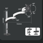 Gibbon Mounts FE112 Aluminum Alloy Lifting and Rotating LCD Computer Monitor Bracket(Perforation)