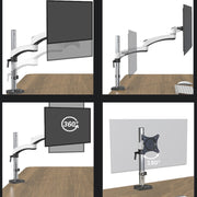 Gibbon Mounts FE112 Aluminum Alloy Lifting and Rotating LCD Computer Monitor Bracket(Perforation)