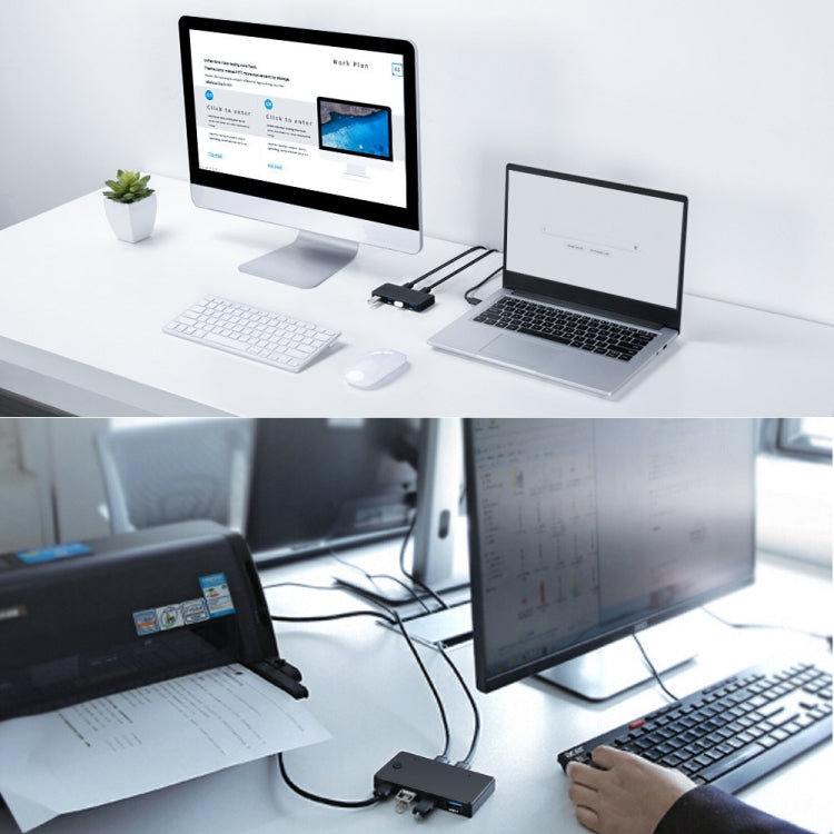 USB3.0 4 In 1 Computer Printer Sharer(4-ports)