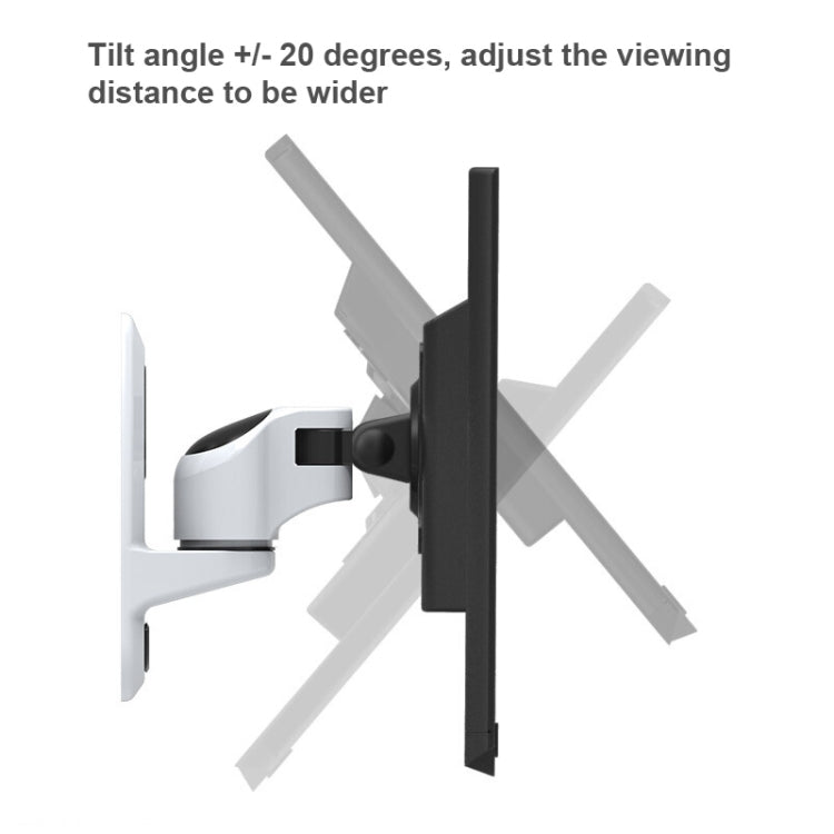 Gibbon Mounts FE110W Computer Monitor Wall Mount Universal Swivel Bracket(White)
