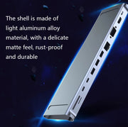 12 In 1 Multifunctional TYPE-C Extension HUB Adapter With Stand Function(THL-282)
