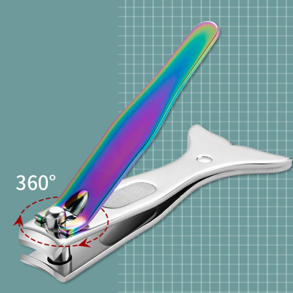 Small Color Titanium Nail Clipper Gradient Mermaid Handle Nail Clipper Nail Art Tool