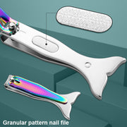 3 PCS Large Color Titanium Nail Clipper Gradient Mermaid Handle Nail Clipper Nail Art Tool