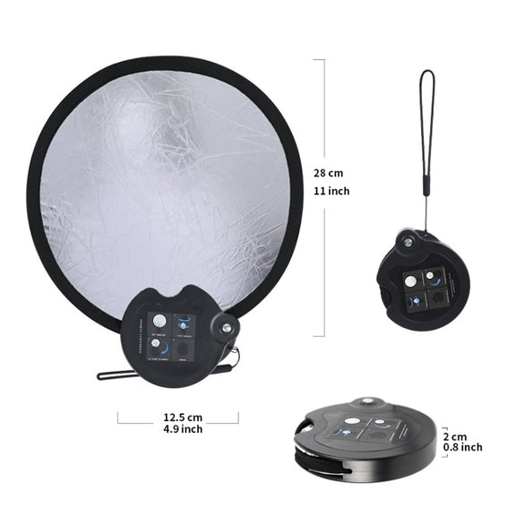 30cm Double-sided Beauty Photo Live Broadcast Fill Light Board with Storage Box(Gold + Silver)