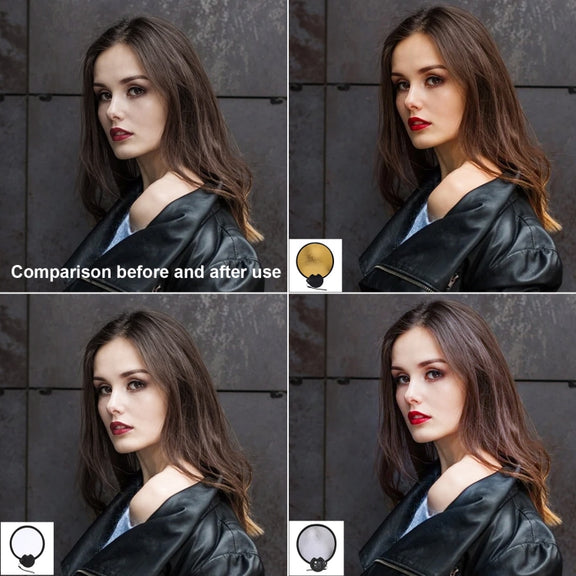 30cm Double-sided Beauty Photo Live Broadcast Fill Light Board with Storage Box(Silver White)