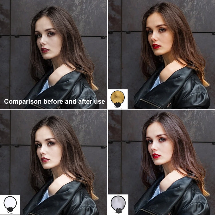 30cm Double-sided Beauty Photo Live Broadcast Fill Light Board with Storage Box(Gold + Silver)