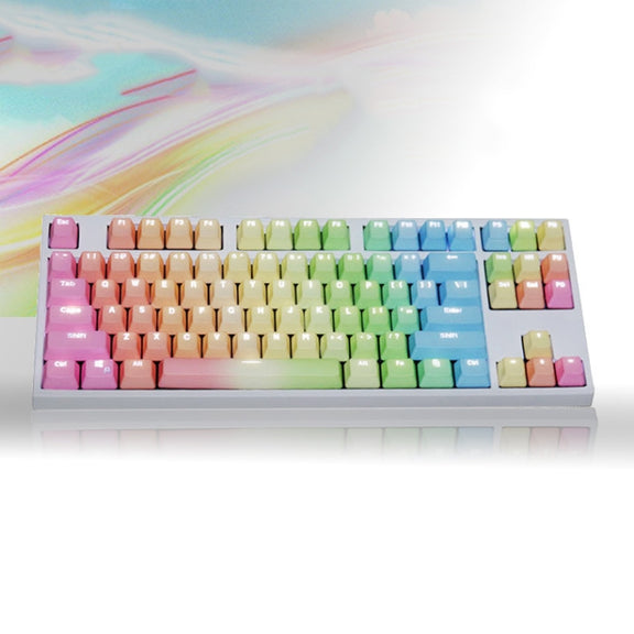 104 Keys Light-transmitting Dip-dyed Keycaps(Frost Blue)