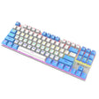 XUNFOX K80 87 Keys Wired Gaming Mechanical Illuminated Keyboard, Cable Length:1.5m(White Blue) - free shipping - PMC TechLife - Order now!