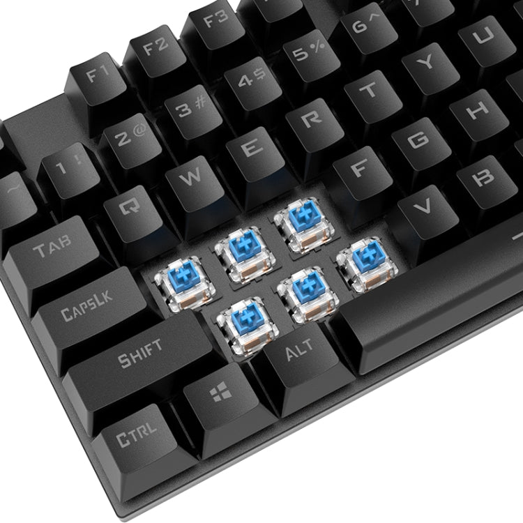 XUNFOX K80 87 Keys Wired Gaming Mechanical Illuminated Keyboard, Cable Length:1.5m(White Yellow) - free shipping - PMC Jewellery - Order now!