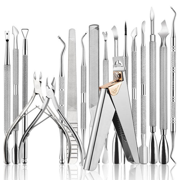 Stainless Steel Double Head Dead Skin Scissors Set, Specification: Set C