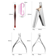 Stainless Steel Double Head Dead Skin Scissors Set, Specification: Set C