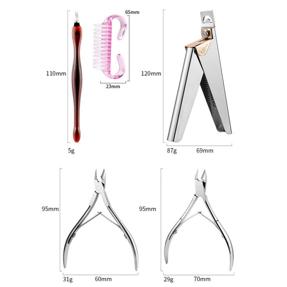 Stainless Steel Double Head Dead Skin Scissors Set, Specification: Set C