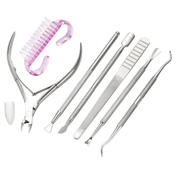 Stainless Steel Double Head Dead Skin Scissors Set, Specification: Set C