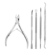 Stainless Steel Double Head Dead Skin Scissors Set, Specification: Set D