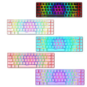 ZIYOU LANG T8 68 Keys RGB Luminous Gaming Mechanical Keyboard, Cable Length:1.6m(Black Tea Shaft)