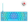 ZIYOU LANG T60 62-Key RGB Luminous Mechanical Wired Keyboard, Cable Length:1.5m(Blue Red Shaft) - free shipping - PMC TechLife - Order now!