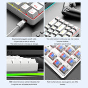 ZIYOU LANG T60 62-Key RGB Luminous Mechanical Wired Keyboard, Cable Length:1.5m(Black Tea Shaft)