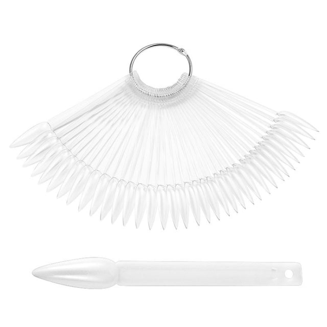 Nail Color Card Nail Display Board, Sort by color: White 40-color Pointed Card