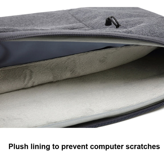 Zipper Type Polyester Business Laptop Liner Bag, Size: 13.3 Inch(Black)