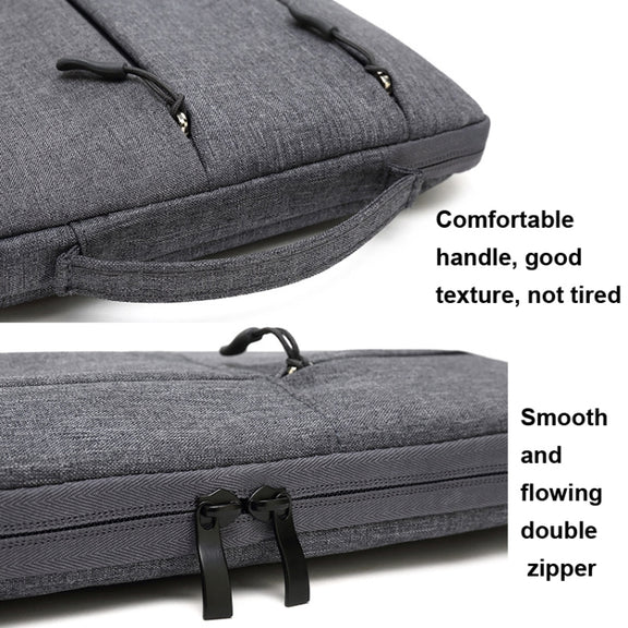 Zipper Type Polyester Business Laptop Liner Bag, Size: 14 Inch(Black)